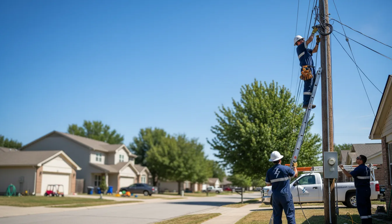 Residential electrician providing installation services in Dahinda, IL